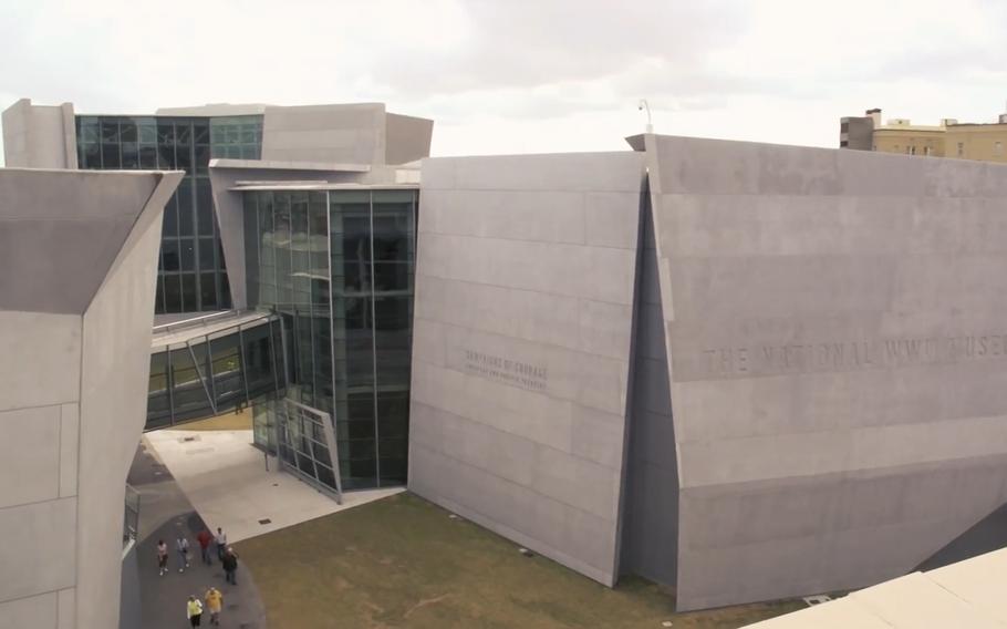 This screengrab from video shows the National World War II Museum in New Orleans, La.