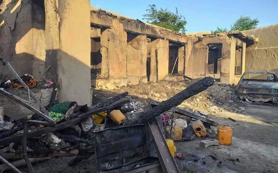 A raid in Qala Sheikh village in Chaparhar district left five teachers dead and a trail of destruction.