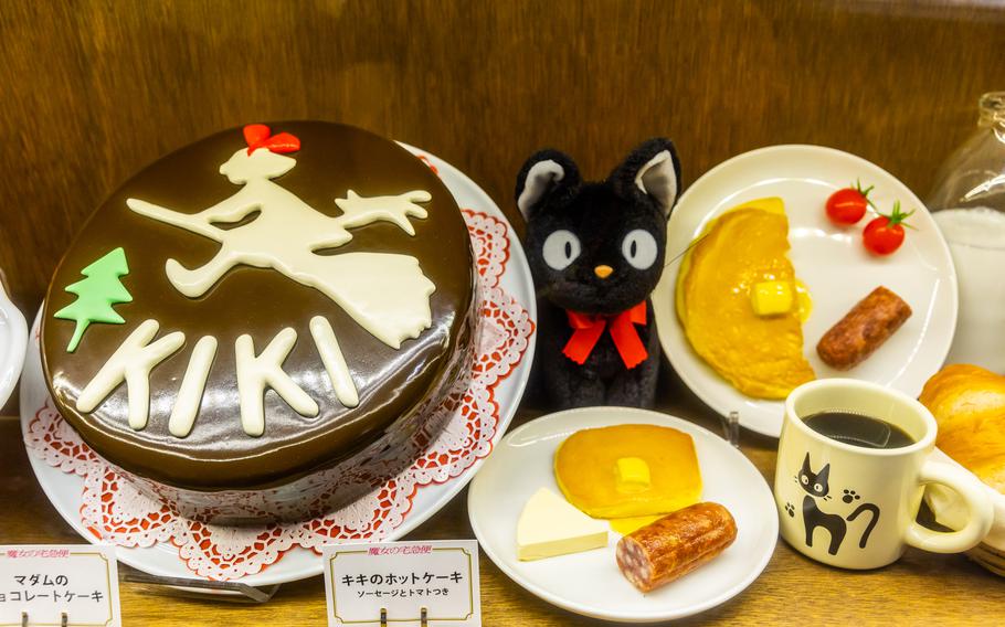 An exhibit on the cakes and breakfast dishes that appear in Studio Ghibli films.