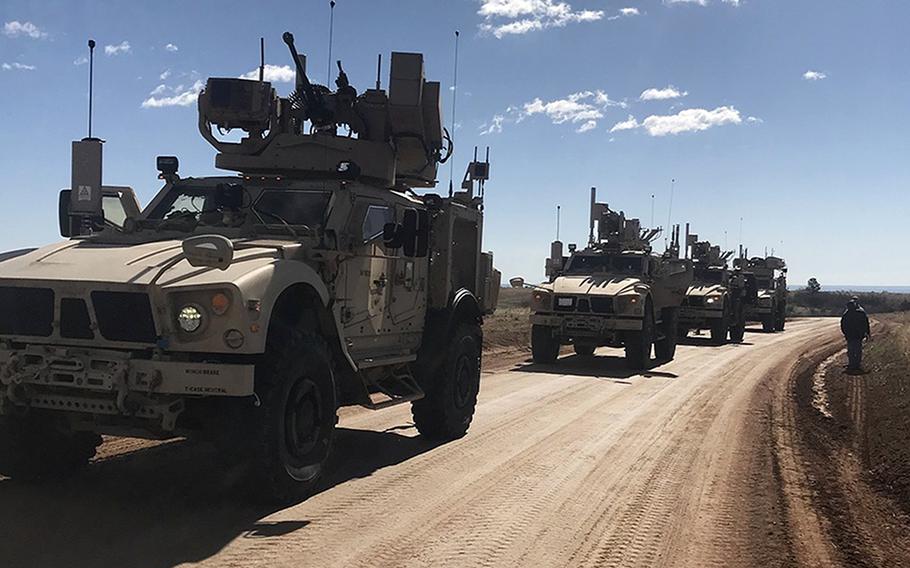 Soldiers from the 4th Infantry Division take part in the first home station training to counter small drones in April and May 2021, prior to a deployment to the Middle East. 