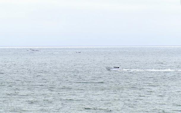 A view of the ocean where the plane went down.