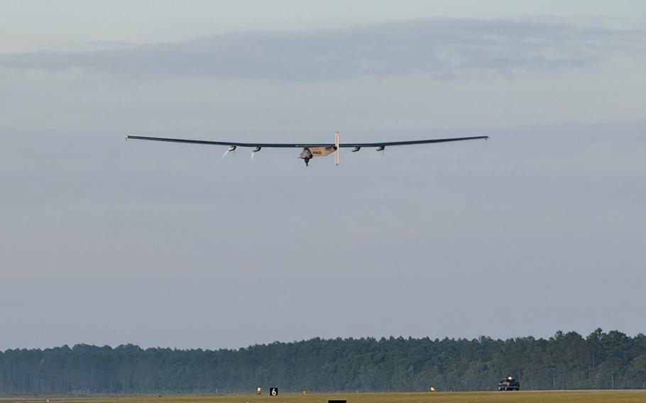 The drone in flight.