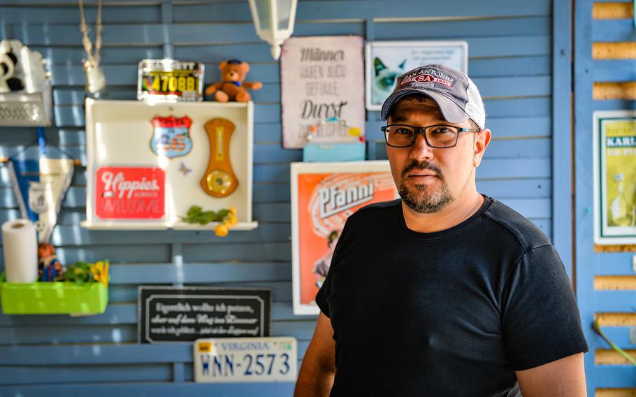 Dimitar Bozhilov, the owner of the Stadtkrug hotel and restaurant in Baumholder, Germany, stands for a photo July 12, 2022. A Baumholder staple, the Stadtkrug has served as both inn, bar and restaurant and welcomed American service members for decades. 