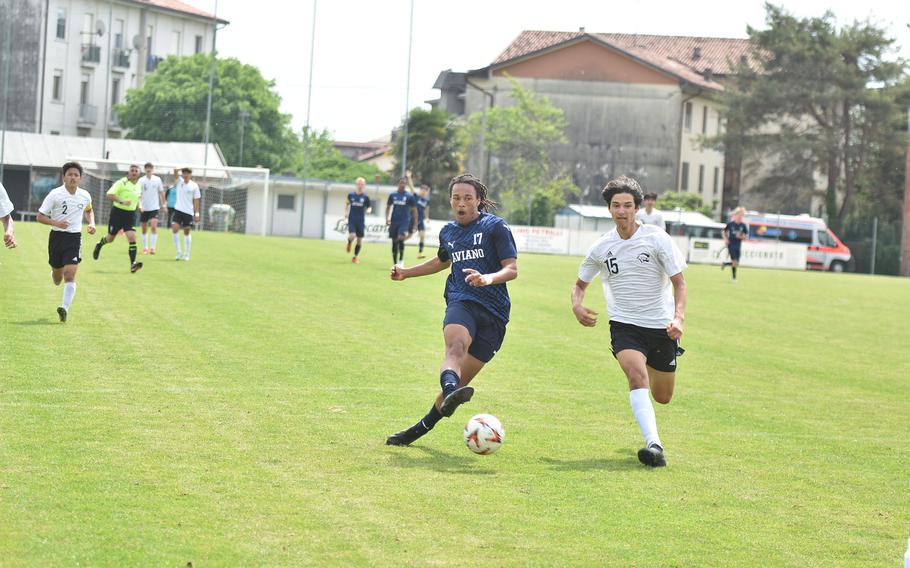 Andrew Walker scores the match’s first goal.