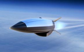 An artist's rendering of Raytheon Missiles and Defense's Hypersonic Attack Cruise Missile. The U.S. Air Force awarded Raytheon and Northrop Grumman a contract to develop the missile.