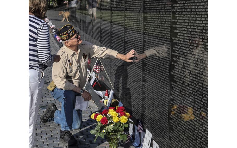 Memorial Day at the Vietnam Veterans Memorial in Washington, D.C., Monday, May 30, 2022.