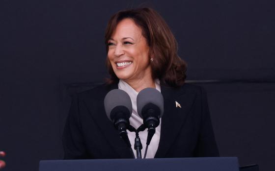 Vice President Kamala Harris delivers the commencement address at the 2023 graduation ceremony at the U.S. Military Academy in West Point, New York.