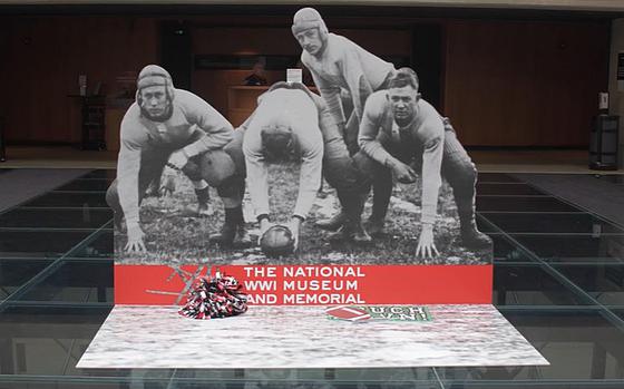 A video screen grab shows a display at the WWI Museum and Memorial in Missouri.