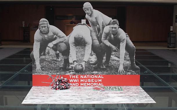 A video screen grab shows a display at the WWI Museum and Memorial in Missouri.