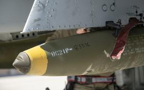 Airmen from the 124th Fighter Wing load MK-82 general purpose bombs on the A-10 Thunderbolt II at Nellis Air Force Base, Nev., Oct. 29, 2024. The State Department has authorized a sale of 3,280 bomb guidance kits for MK-82s to Israel.