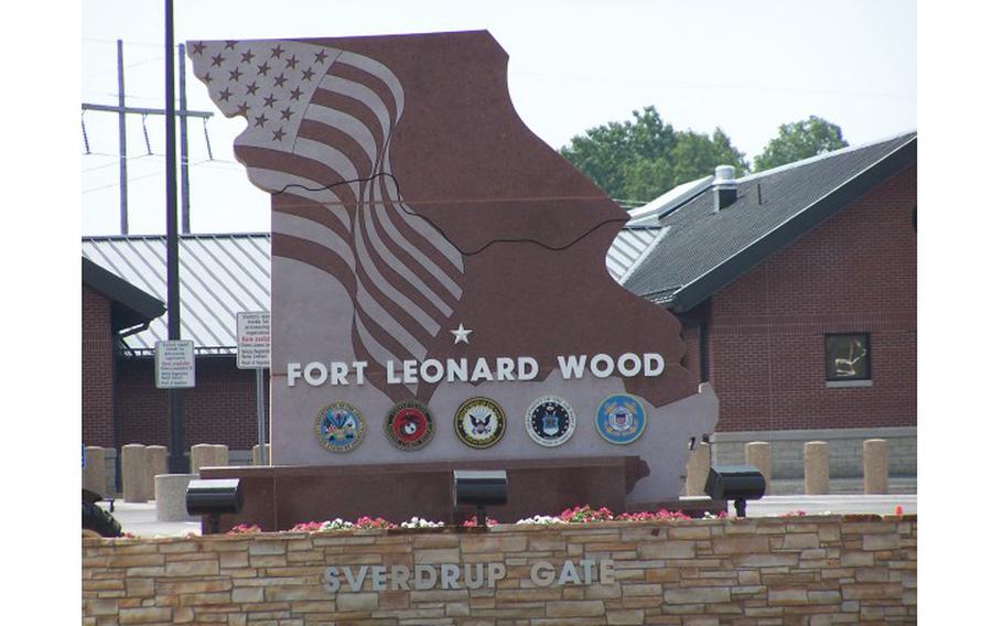 The Fort Leonard Wood Sverdrup gate in Missouri. Individuals and businesses from enemy nations are banned from purchasing farmland within a 10-mile radius of critical military facilities in Missouri under a new rule issued Tuesday, Jan. 2, 2024, by Gov. Mike Parson.