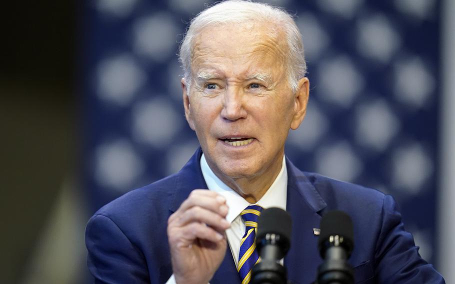 President Joe Biden speaks about his administration’s economic agenda at Prince George’s Community College, Center for the Performing Arts, Thursday, Sept. 14, 2023, in Largo, Md. 