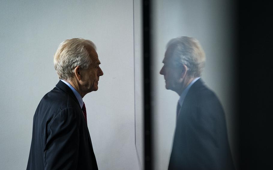 The Jan. 6 House select committee is seeking an interview with former White House trade adviser Peter Navarro, seen here. 