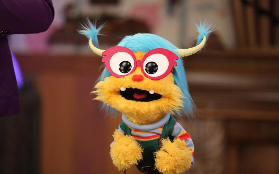 The puppet Albie is the star of a new childrens series on PBS called “Albie’s Elevator.” Kelly Conrad, a 2008 graduate of Ramstein High School, Germany, landed a role in the new children’s series, which debuted last month on public television. 