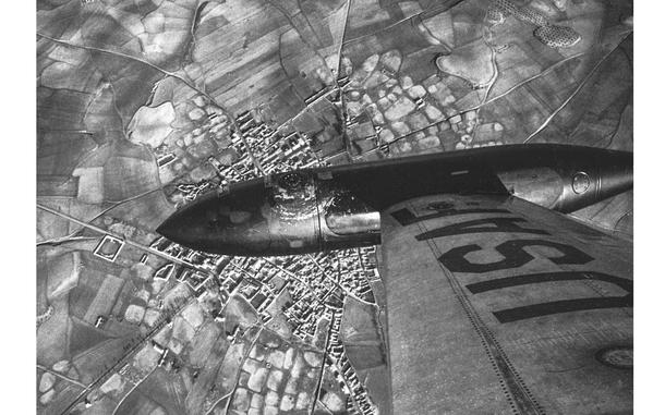Gus Schuettler/Stars and Stripes
Torrejon, Spain, December, 1961: Photographer Gus Schuettler got a great view of the Spanish countryside as he took to the air to photograph a USAFE 65th Air Division training exercise.
https://www.stripes.com/news/flying-knights-with-feet-on-the-ground-1.10956