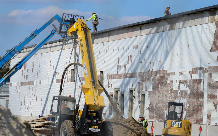 Construction sites dot Camp Lejeune five years after Hurricane Florence dropped record rainfall and flooding, and winds left some $3.6 billion in damage at the North Carolina base. 