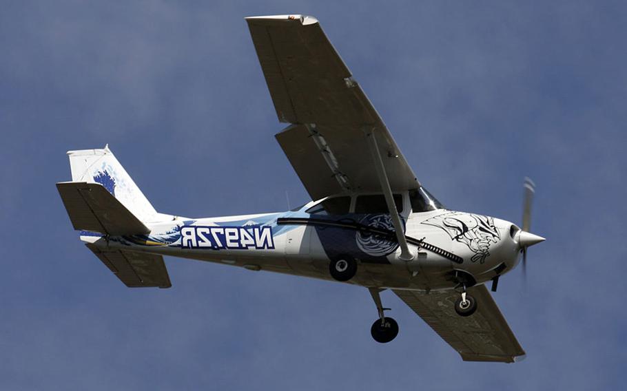 A Cessna 172 owned and operated by the Aero Club at Yokota Air Base, Japan. The club plans to replace the aging planes with Diamond DA40s.