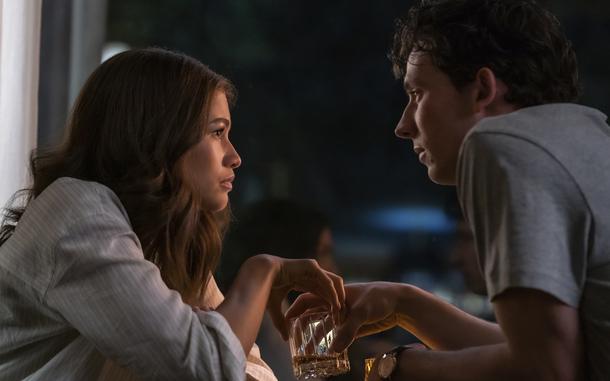 Zendaya, left, and Josh O’Connor star in “Challengers,” also starring Mike Faist (not pictured).