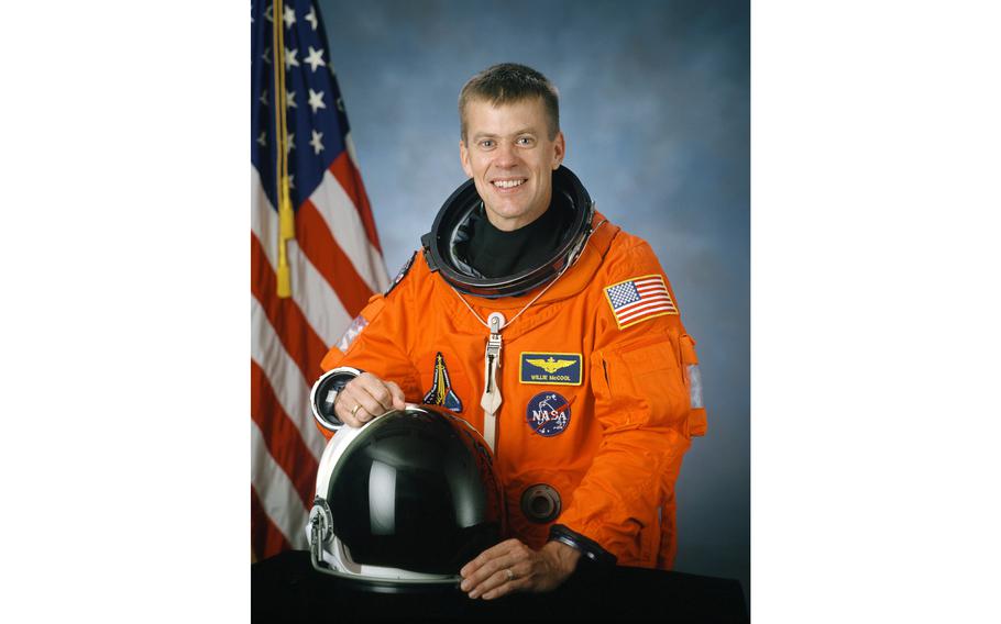 Astronaut and U.S. Navy veteran William C. McCool, pictured Aug. 10, 2001, was one of the seven astronauts killed Feb. 1, 2003, when the space shuttle Columbia broke apart as it reentered the atmosphere.