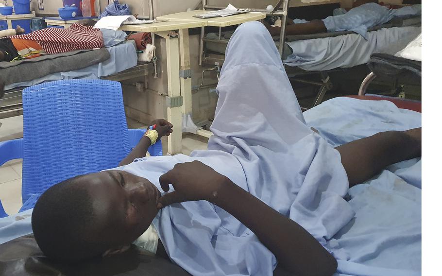 Injured victims of a suicide bomb attack receive treatment at a hospital in Maiduguri, Nigeria, Sunday, June 30, 2024. 