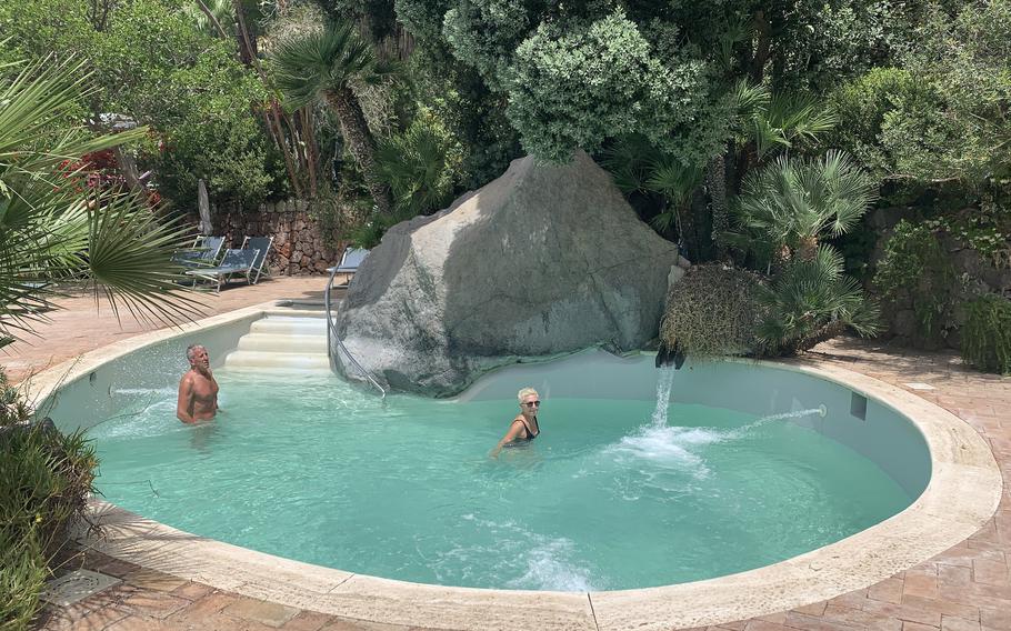 There are more than a dozen themed thermal and marine pools at Negombo Park on the island of Ischia near Naples, Italy. 