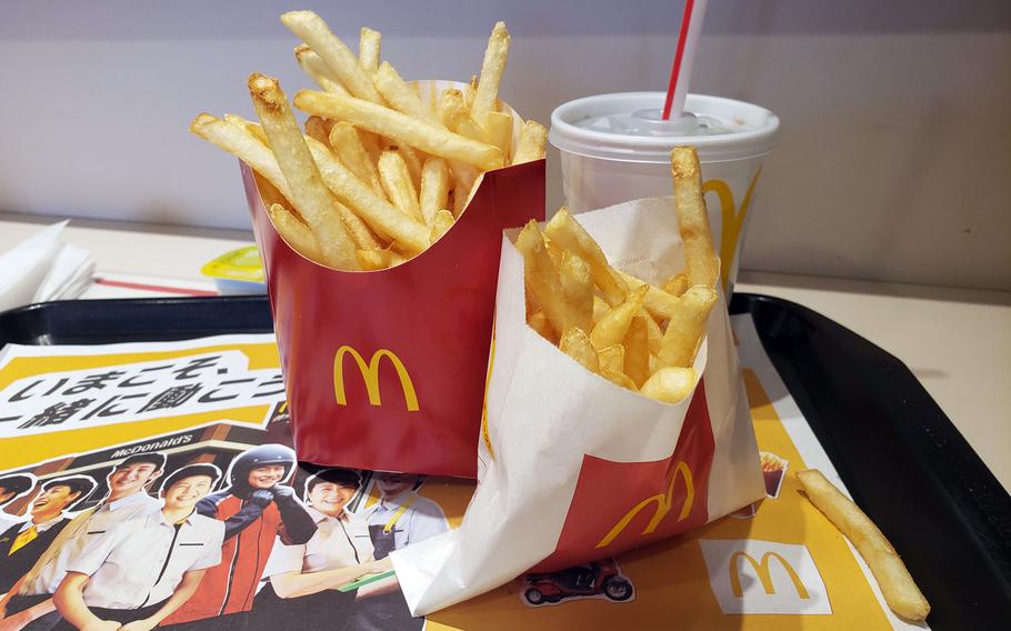McDonald’s Japan is limiting diners to small orders of fries through Dec. 31, 2021, because of a potato shortage. 