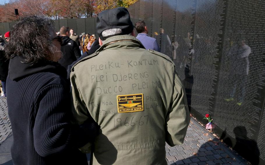 Veterans Day 2023 at the Vietnam Veterans Memorial in Washington, D.C., November 11, 2023.