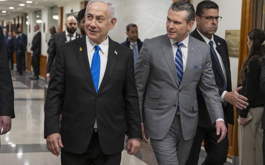 Prime Minister Netanyahu and Secretary of Defense Hegseth.
