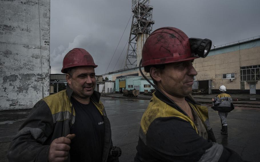 Ukrainian miners surface from 1,200 feet underground, where vast deposits of coal are part of one of the world’s most valuable mineral reserves. 