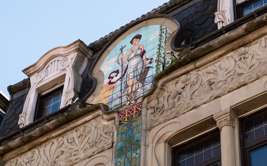 An Art Nouveau building in Sarreguemines, France, 
