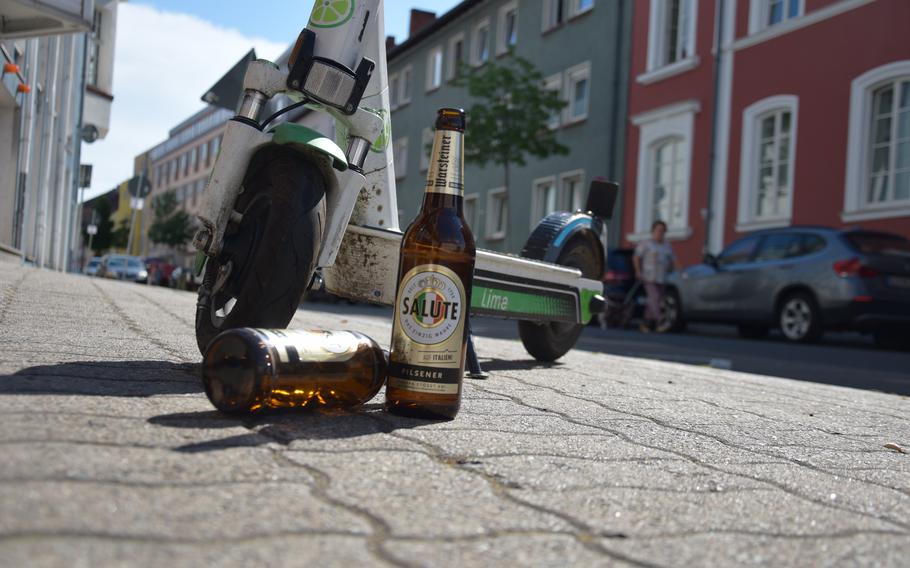 Two U.S. Army Criminal Investigation Division agents were arrested in Kaiserslautern, Germany, May 21, 2023, on charges of operating rented scooters while under the influence of alcohol.