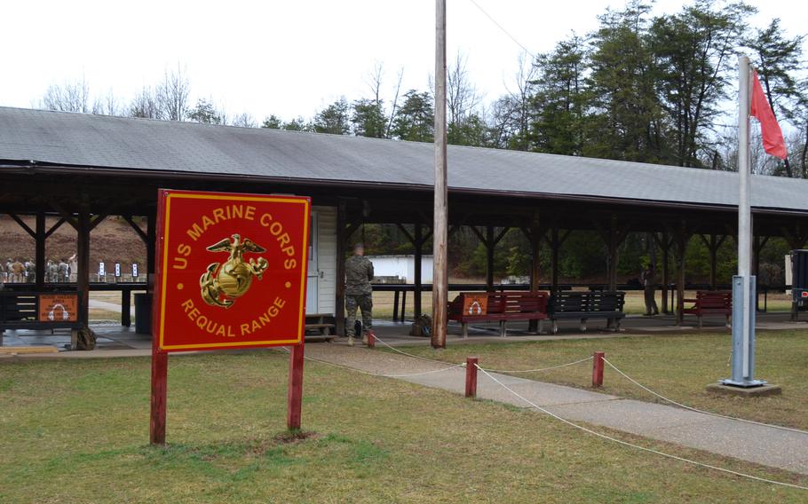 A Marine Corps marksmanship qualification range March 5, 2024, at Marine Corps Base Quantico, Va.