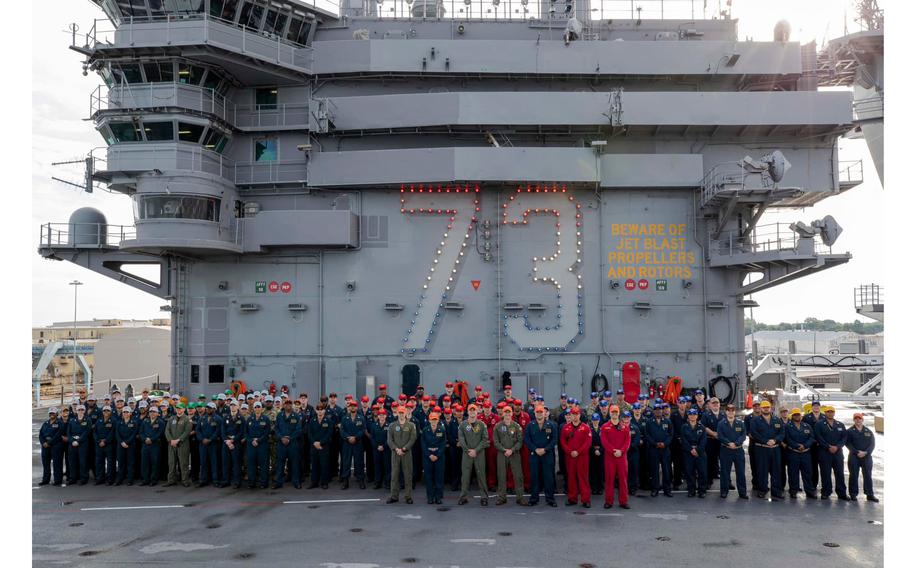 The training teams aboard the USS George Washington led sailors through crew certifications in preparation for upcoming sea trials.