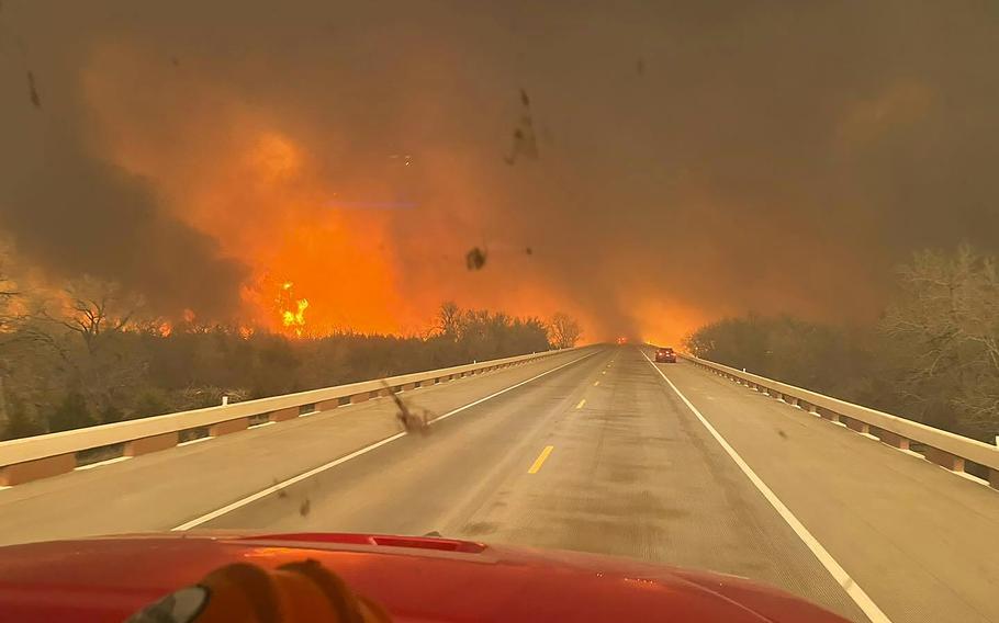 A fast-moving wildfire burning through the Texas Panhandle grew into the second-largest blaze in state history, forcing evacuations and triggering power outages as firefighters struggled to contain the widening flames.