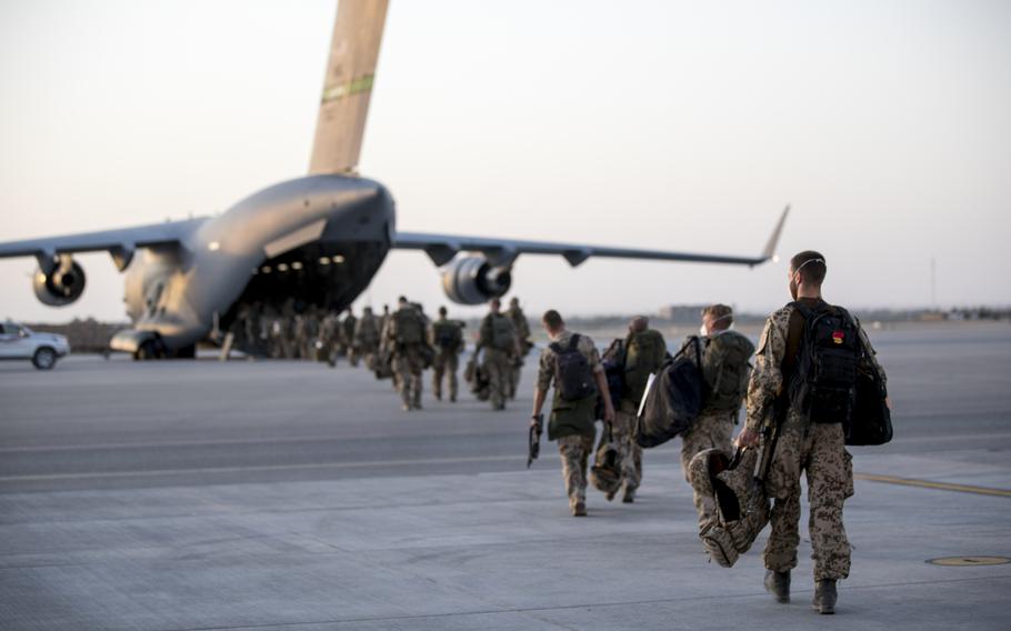 The German mission in Afghanistan ends with service members heading to the last Airbus A400M leaving the Mazar-e-Sharif airfield for home, June 29, 2021. 