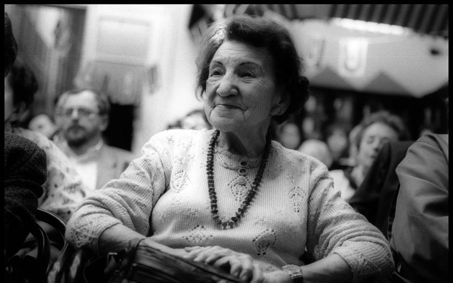 Holocaust survivor Katarina Lofflerova in 1999 in Bratislava, Slovakia.