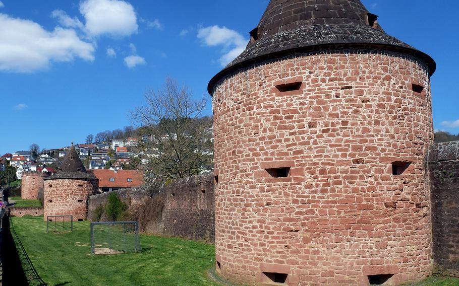 The old Buedingen, Germany, city walls with its defensive towers. The town, east of Frankfurt, was once home to U.S. Army cavalry units.