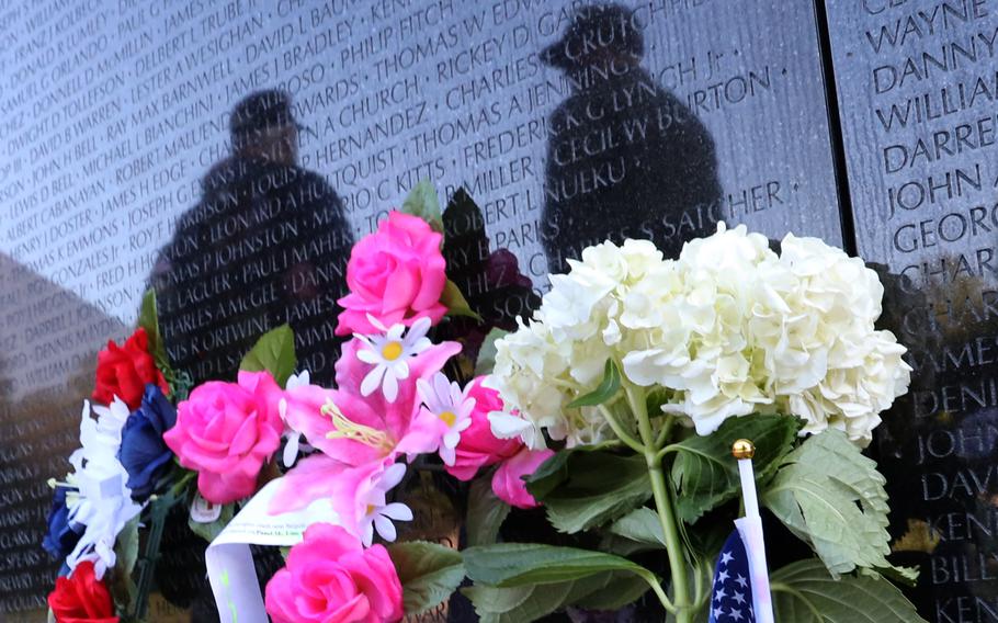 Memorial Day tributes at the Vietnam Veterans Memorial in Washington, D.C., May 31, 2021.