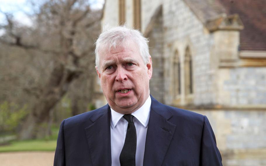 Prince Andrew, Duke of York, on April 11, 2021, in Windsor, England. 