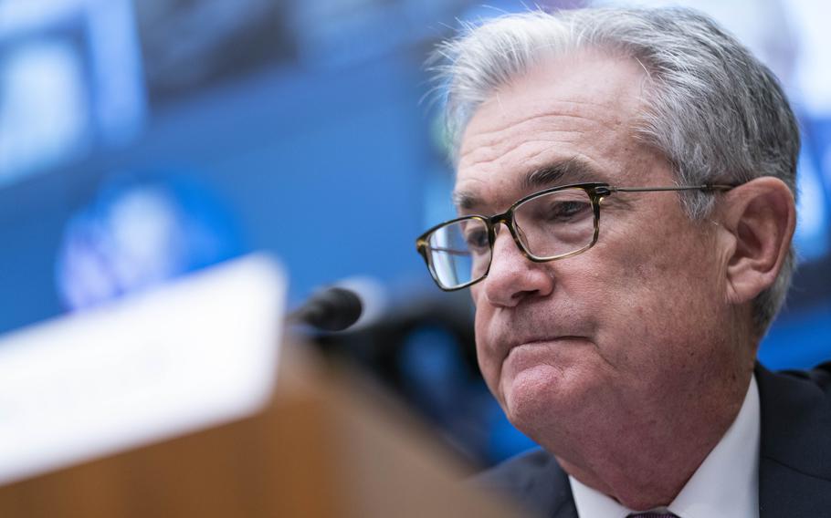 Federal Reserve Chairman Jerome Powell testifies during a House Financial Services Committee hearing Thursday, Sept. 30, 2021, on Capitol Hill in Washington. Federal Reserve officials in discussions earlier this month said the central bank “would not hesitate” to take appropriate actions to address inflation pressures that posed risks to the economy. In minutes released Wednesday, Nov. 24, of the Fed’s Nov. 2-3 meeting, Fed officials maintained that the spike in inflation seen this year was still likely to be transitory while acknowledging that the rise in prices had been greater than expected.