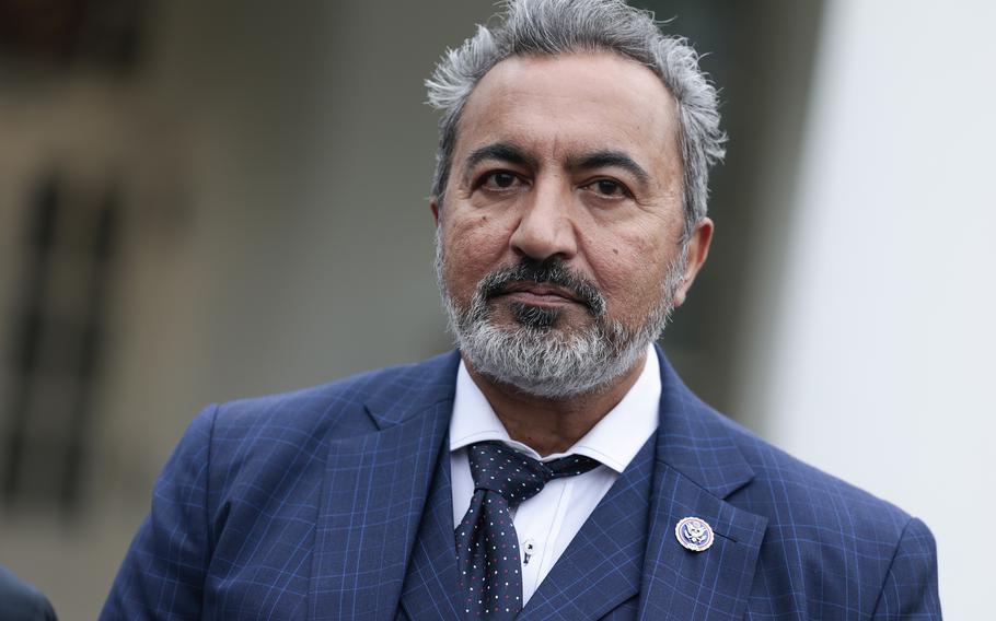 Rep. Ami Bera (D-CA) during a news conference outside of the West Wing of the White House on March 30, 2022, in Washington, D.C.