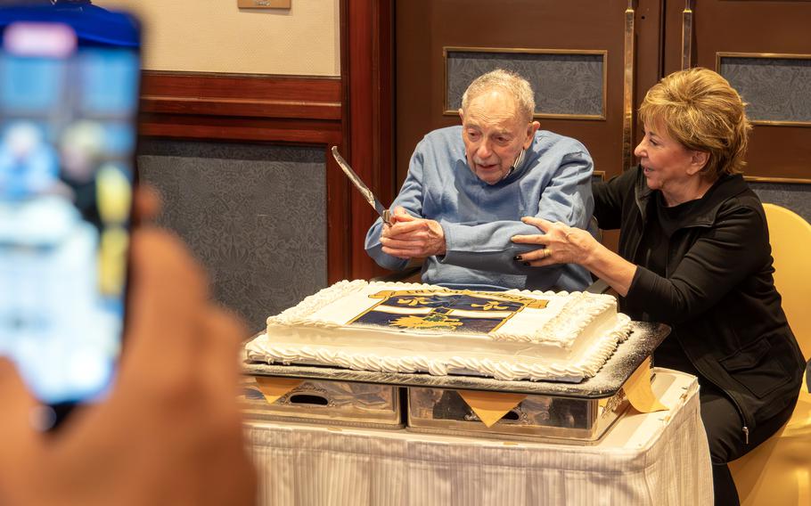 Norman Jay Green, a World War II veteran, celebrates his 100th birthday in Tokyo, Japan, Nov. 22, 2024.