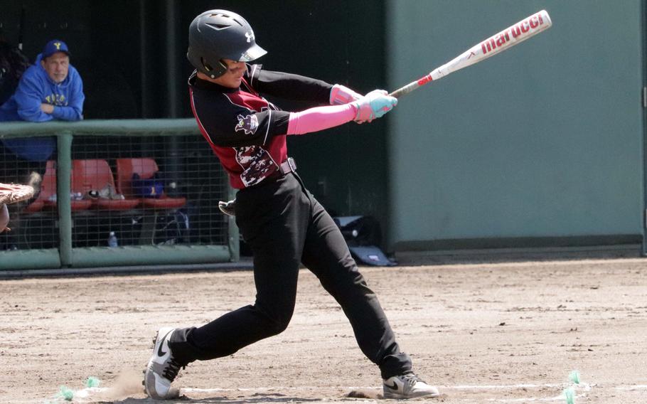 Dylan DeGusman swings.
