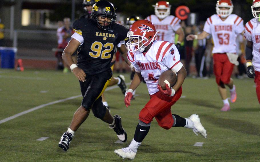 Mack Jordan runs with the ball.
