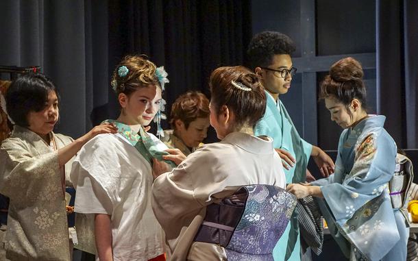 Hed: Asian-Pacific Day at Yokota, 2018

Yokota Air Base, Japan, May 3, 2018: Students don traditional Japanese kimono with help from local volunteers during Asian-Pacific Day at Yokota High School. 

META TAGS: META TAGS: Japanese Americans;  Asian Americans; Pacific Americans; 
