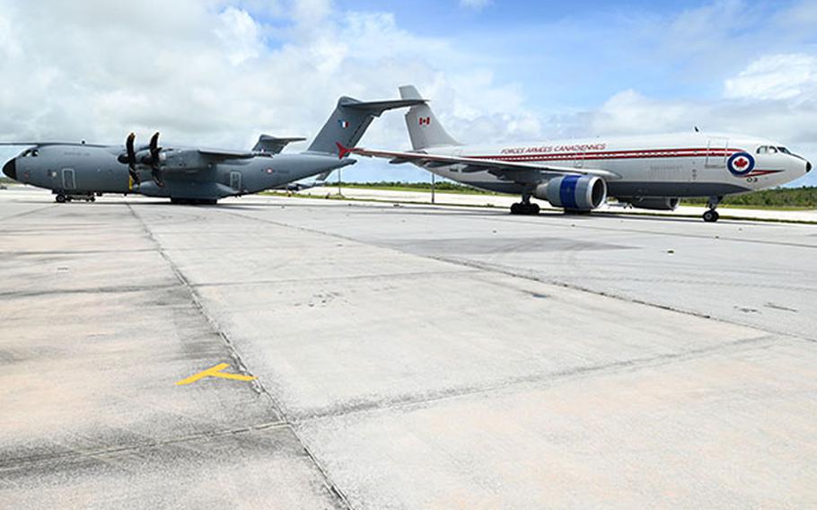 A Canadian Airbus CC-150 Polaris collided with a French Airbus A400M Atlas at Andersen Air Force Base, Guam, on July 22, 2023. 