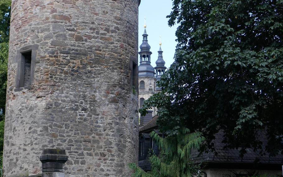 The Hexenturm, or Witches Tower, in Fulda, Germany. It dates to the 12th century and was part of the town’s medieval fortifications. Despite its name, it was not used to imprison women charged with witchcraft but was once used as a women’s prison.