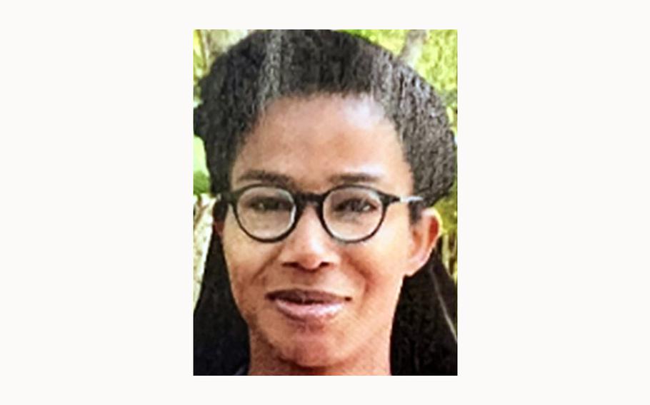 A poster shows Taylor Casey, of Chicago, who disappeared on June 19, 2024. 
