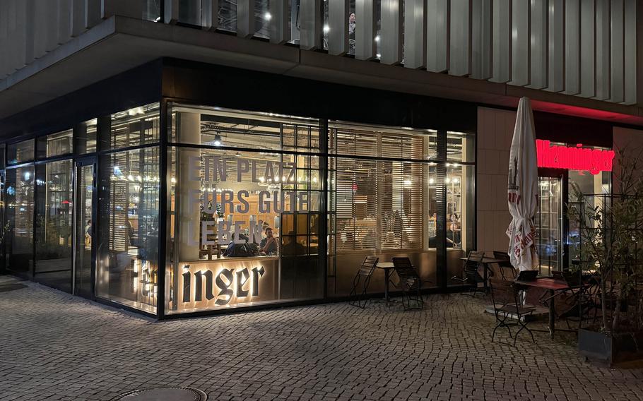 A ground floor restaurant building.