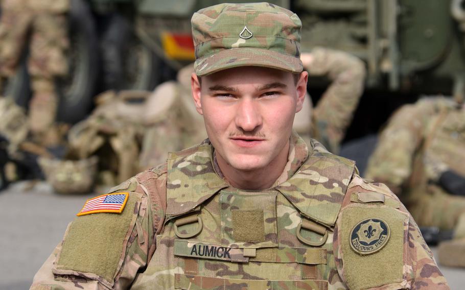 Pfc. Patrick Almick, 20, a forward observer with 1st Squadron, 2nd Cavalry Regiment, talks about his deployment to Poland where he and his squadron were part of NATO's multinational Battle Group Poland.